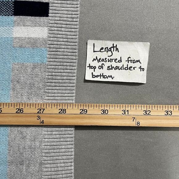 Talbots Size M L Gray Sabrina Slouchy Poncho Sweater Preppy Coastal Casual - Picture 9 of 9